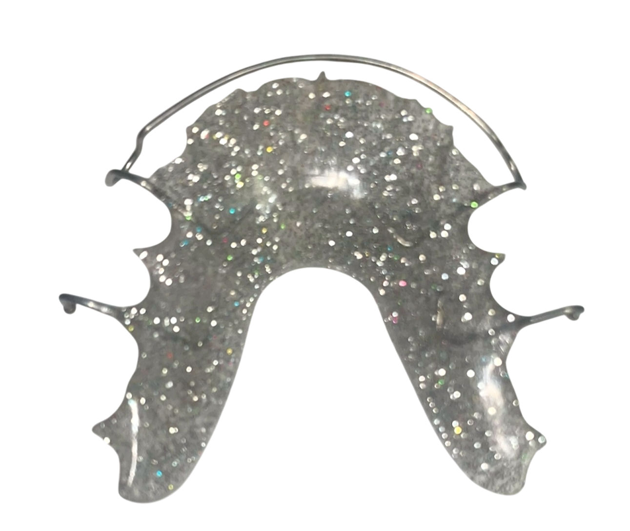 Upper retainer with multi glitter 