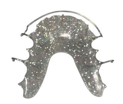 Upper retainer with multi glitter 